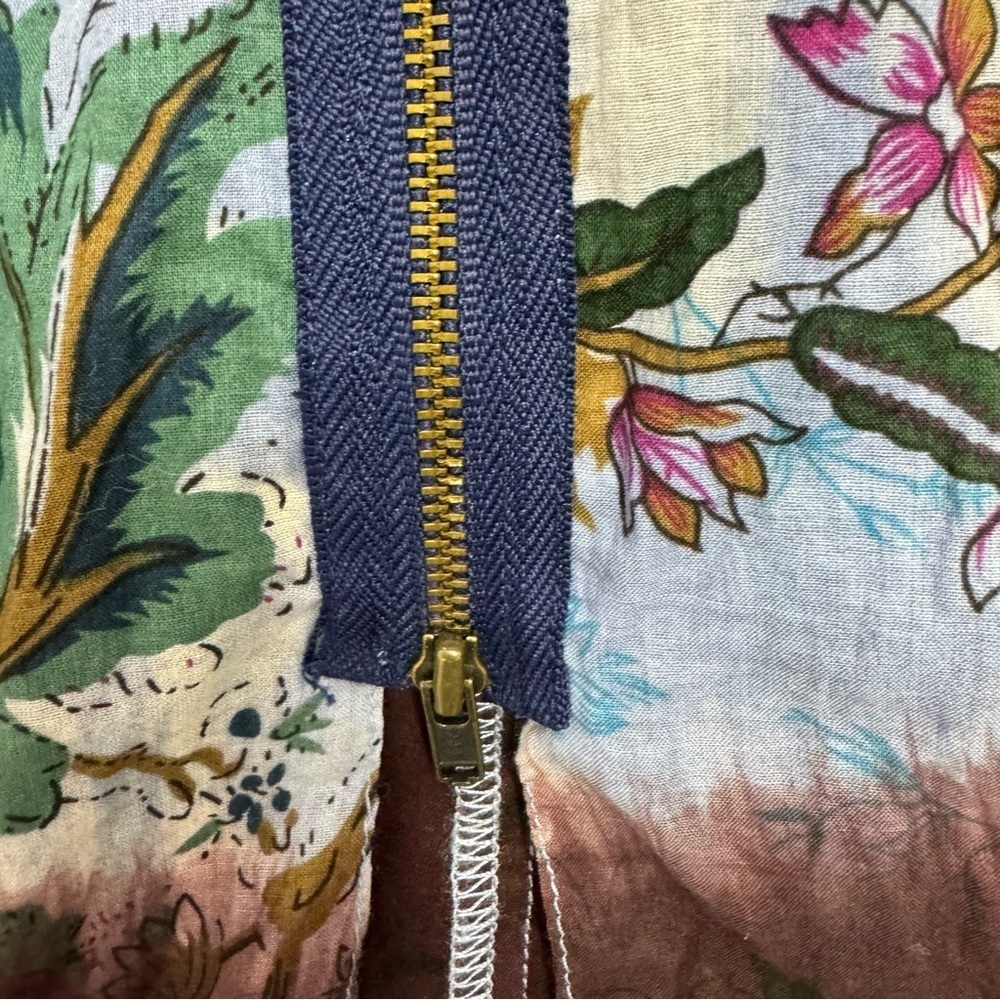 Free People Boho Floral Tie Dye Print Back Zipper Tie Waist Tank Top Small - Picture 3 of 7